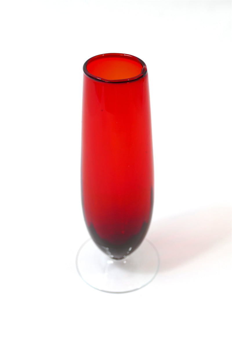 Red Glass Vase