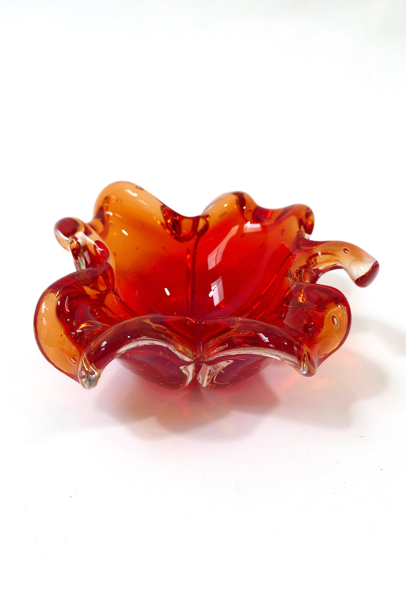 Red & Orange Glass Bowl