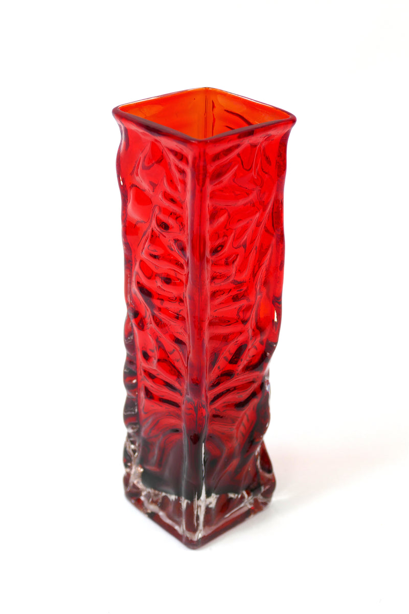 Vintage Red Lava Vase