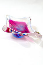 Vintage Glass Dish - Pink & Blue