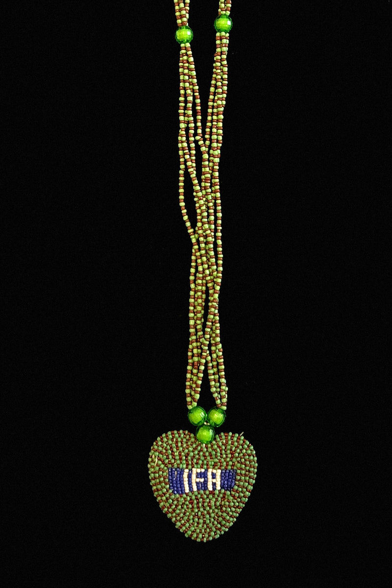 African Beaded Pendant Necklace