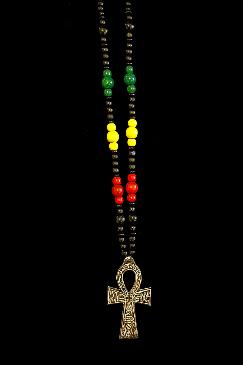 African Beaded Pendant Necklace