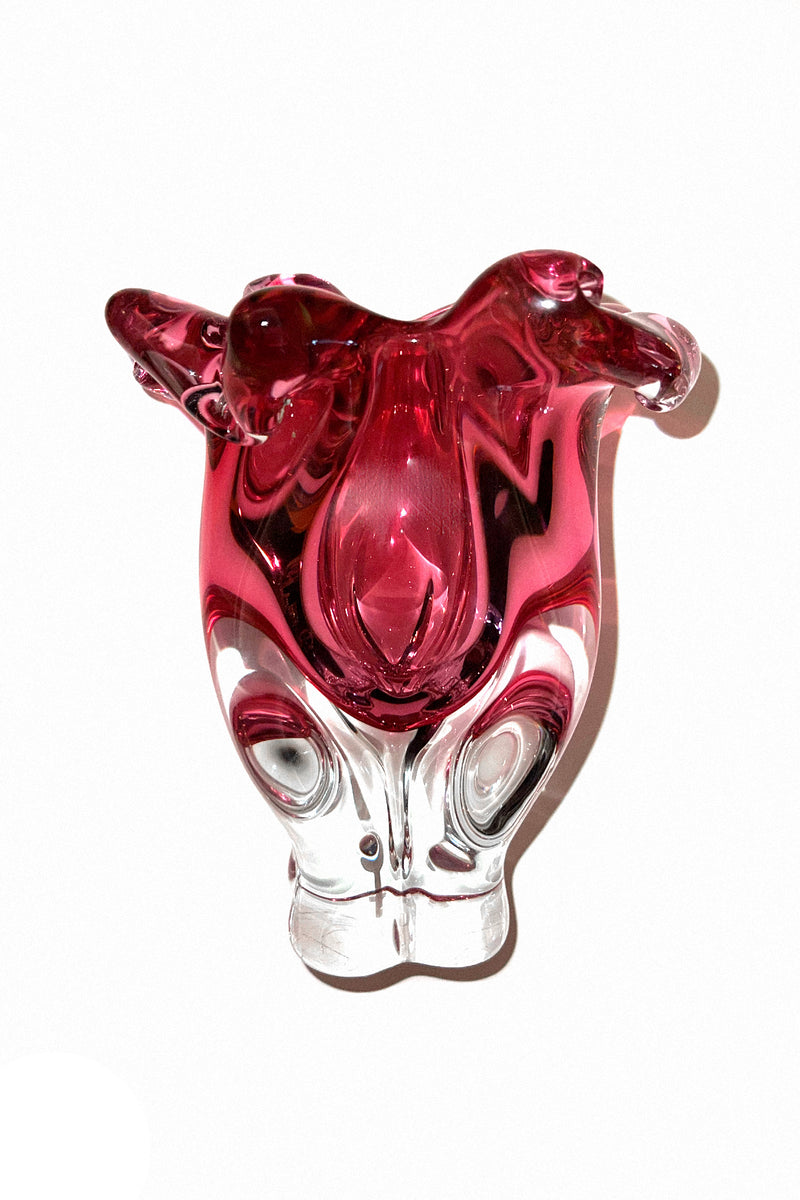 1970s Murano Pink Glass Vase