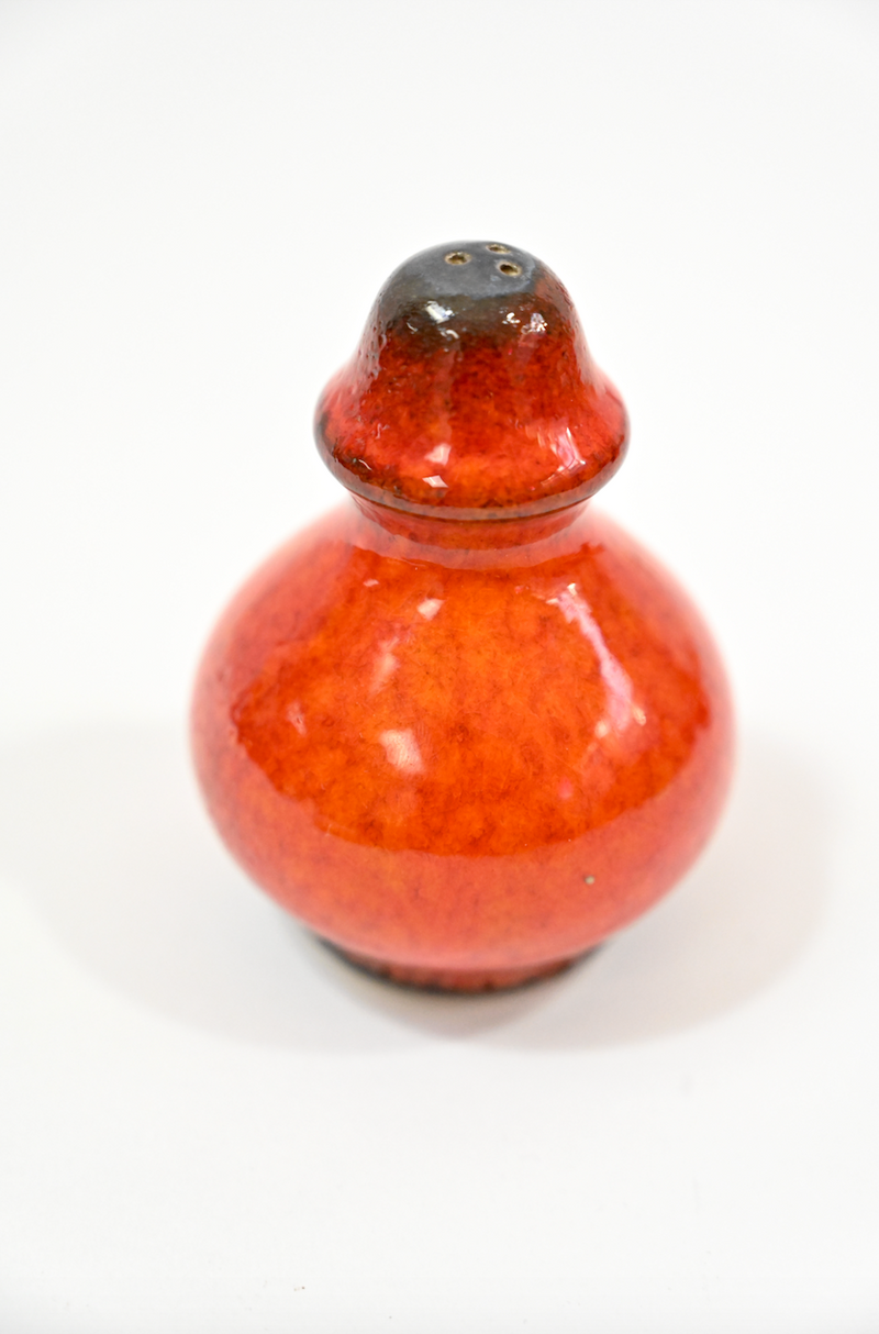 Salt & Pepper Pots - orange red