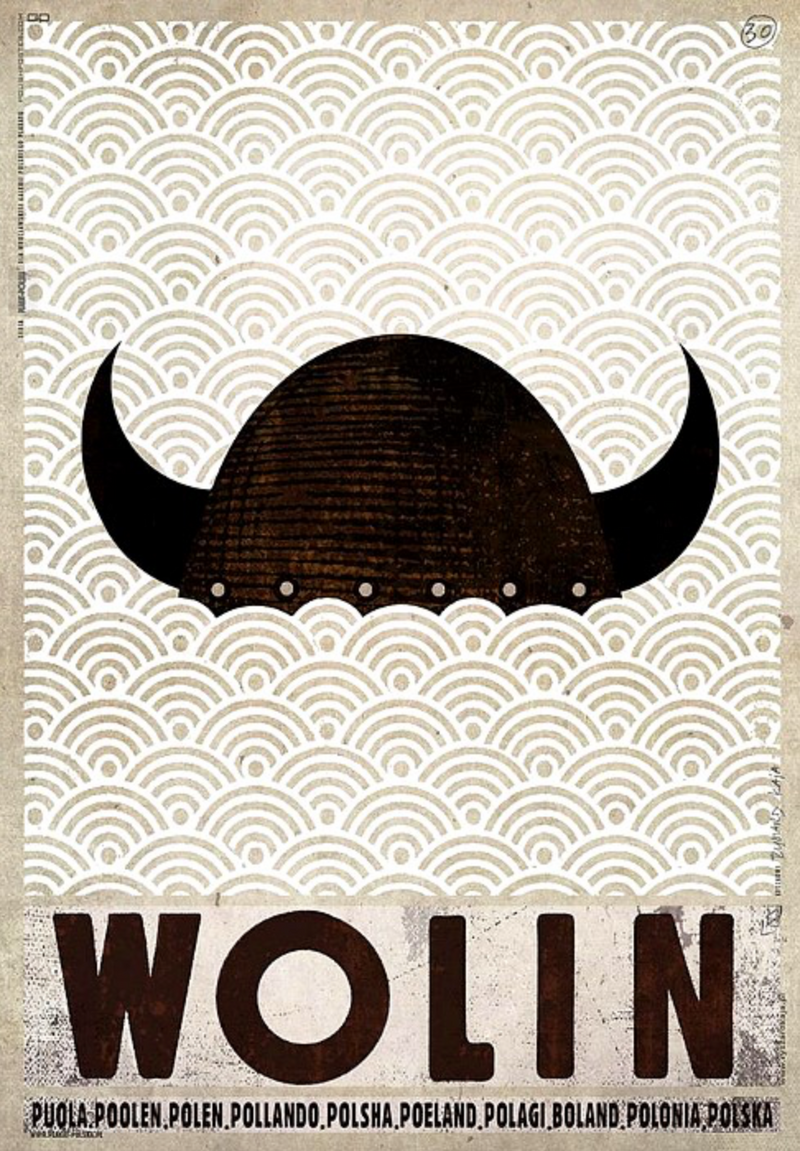 Wolin, plakat z serii Polska, Ryszard Kaja - Polish Poster