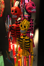 Coloured mexican papermache skeletons - Small