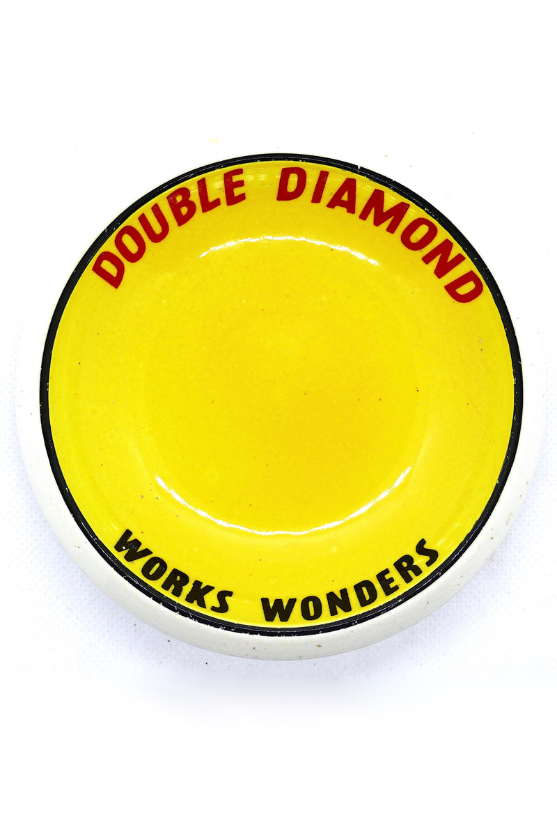 Double Diamond yellow ashtray