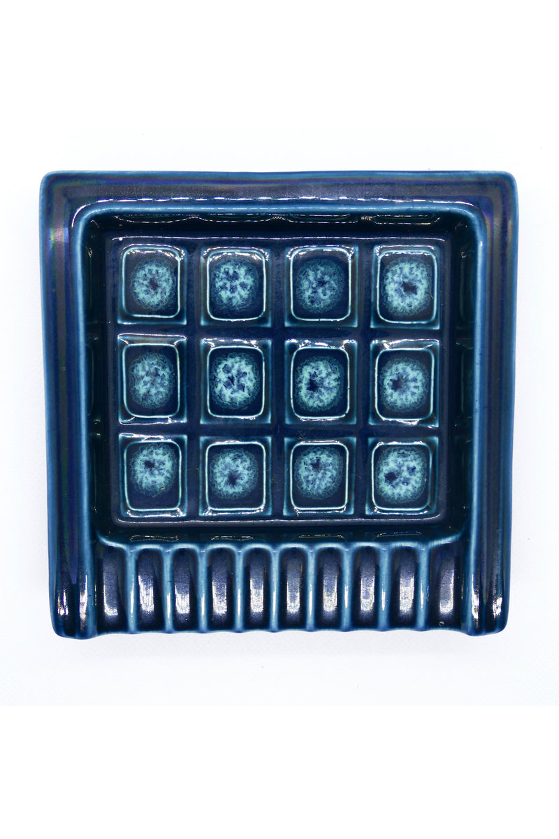 Blue Rimini square ashtray