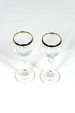 Clear Glasses with gold rim