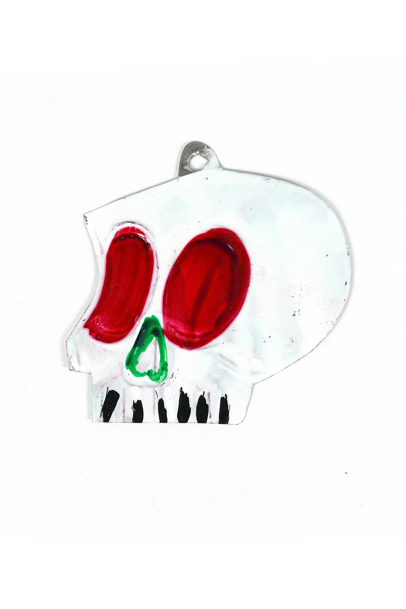 Painted Tin Trinket - Skull #3